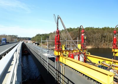 Projekt Petersdorfer Brücke Transport und Aufbau